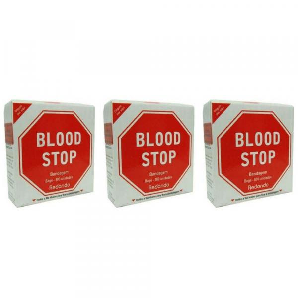 Blood Stop Curativo Antisséptico C/500 (Kit C/03)