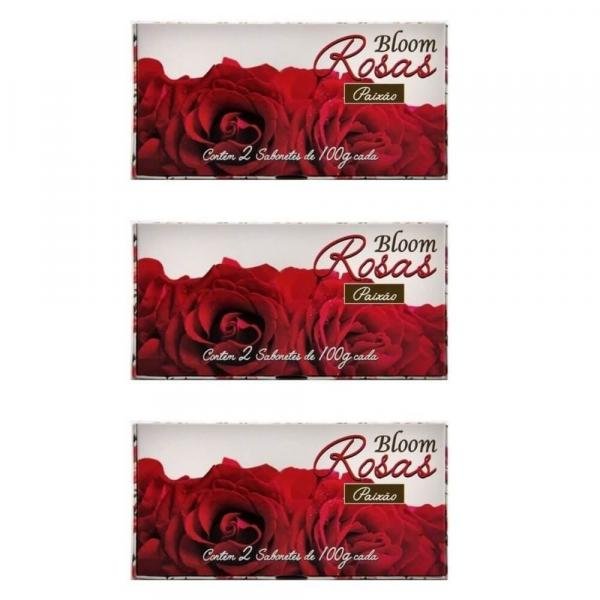 Bloom Rosas Paixão Sabonetes 2x100g (Kit C/03)