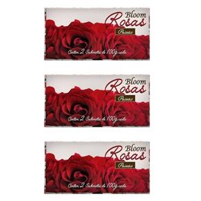 Bloom Rosas Paixão Sabonetes 2x100g - Kit com 03