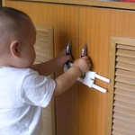 Bloqueio de gabinete de portas gavetas Segurança Infantil Criança Bebé Produtos de Higiene U-tipo do Gabinete Locks (Tamanho: 18,5 centímetros por 4,5 centímetros, Cor: Branco)