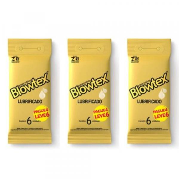Blowtex Preservativo Clássico Lubrificante Sachê 6x4 (Kit C/03)