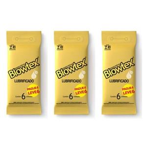 Blowtex Preservativo Clássico Lubrificante Sachê 6x4 - Kit com 03