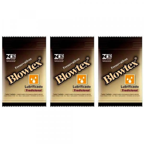 Blowtex Preservativo Clássico Lubrificante Sachê C/3 (Kit C/03)