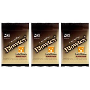 Blowtex Preservativo Clássico Lubrificante Sachê com 3 - Kit com 03