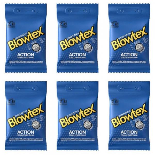 Blowtex Preservativo Premium Action C/3 (Kit C/06)