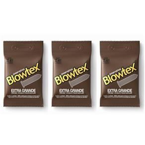 Blowtex Preservativo Premium Extra Grande com 3 - Kit com 03
