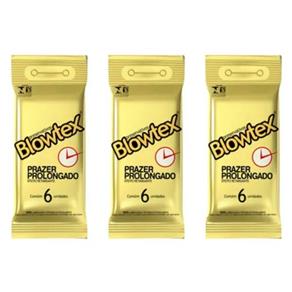 Blowtex Preservativo Premium Retardant com 6 - Kit com 03