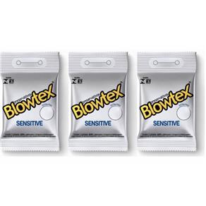 Blowtex Preservativo Premium Sensitive com 3 - Kit com 03