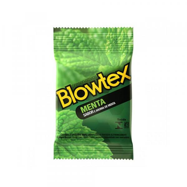 Blowtex Preservativo Sabor e Aroma Menta C/3