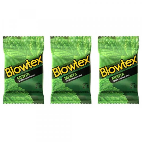 Blowtex Preservativo Sabor e Aroma Menta C/3 (Kit C/03)