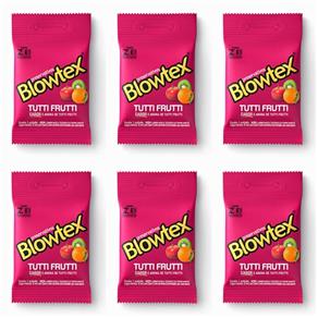 Blowtex Preservativos Tutti-Frutti com 3 - Kit com 06