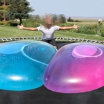 [Blue] 30-40cm bola sopro transparente bolha bola cheia com grande bola de luz balão bolha esfera das crianças criativas