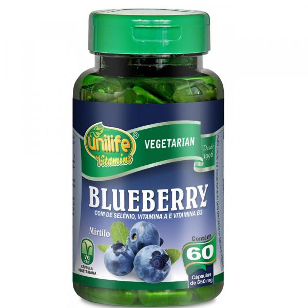 Blueberry 550mg 60 Cápsulas Unilife