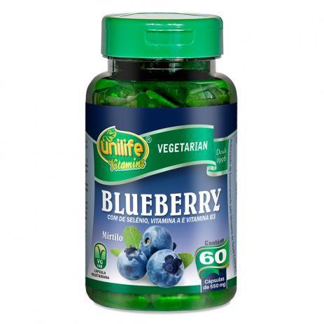 Blueberry 60 Cápsulas Selênio Imunidade (550mg) - Unilife