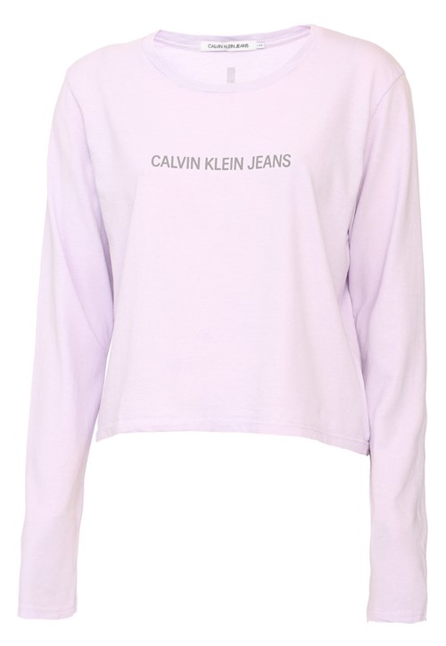 Blusa Calvin Klein Jeans Lettering Lilás - Kanui