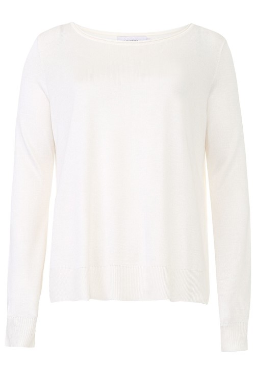 Blusa Calvin Klein Recortes Off-White