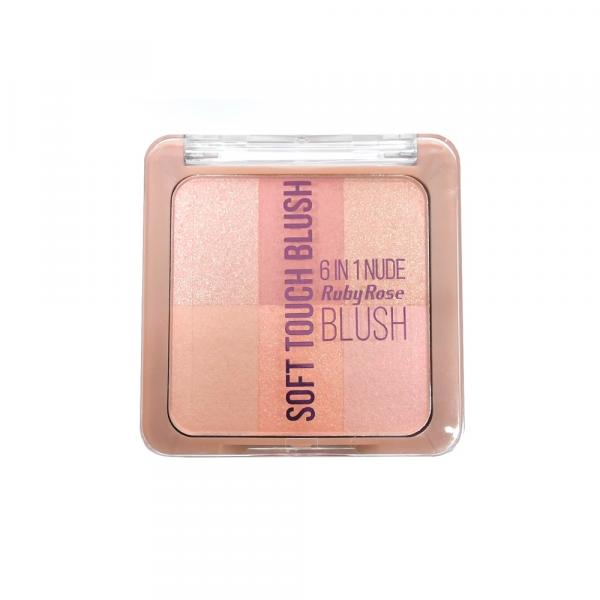 Blush Soft Touch Ruby Rose 6 em 1 Nude HB-6109 - Cor 1 - 6,6g
