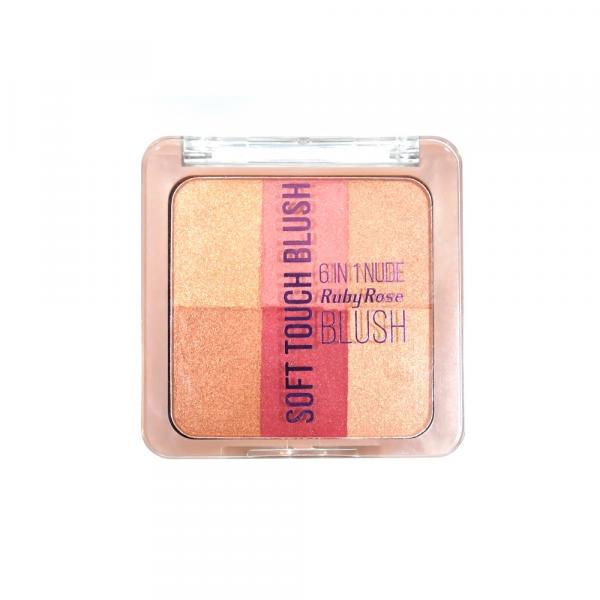Blush Soft Touch Ruby Rose 6 em 1 Nude HB-6109 - Cor 4 - 6,6g