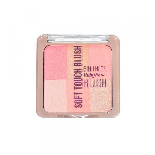 Blush Soft Touch Ruby Rose 6 em 1 Nude HB-6109 - Cor 3 - 6,6g