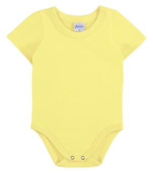 Body Baby Menino Liso Amarelo - Alenice