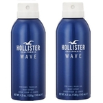 2 Body Spray Hollister Wave Masculino 143 ml