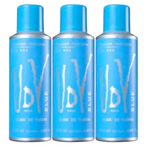 Body Spray Ulric de Varens UDV Blue Masculino (3 Unidades) 3x200ml