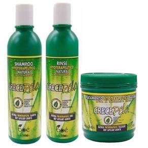 Boé Crece Pelo Kit Shampoo 370ml, Condicionador 370ml e Máscara de Tratamento 240g