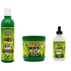 Boé CrecePelo Kit Shampoo 370ml Mascara 454g e Gotero 120ml