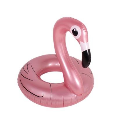 Boia Inflável Gigante Anel Flamingo Perolado + Bomba Bel Lazer