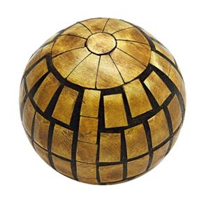Bola Decorativa de Madeira Trabalhada 11cm