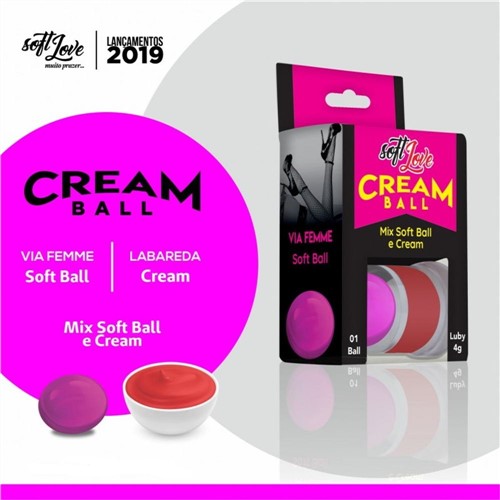 Bolinha + Gel - Cream Ball Labareda Via Femme 4G Soft Love