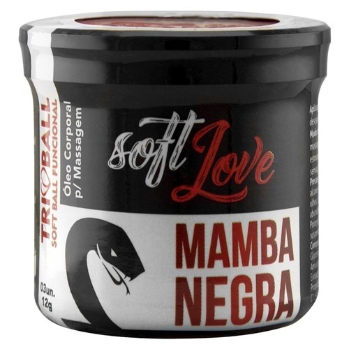 Bolinha Tri Ball Mamba Negra Soft Love 03 Unidades