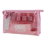 Bolsa Com Kit Mini Frascos Higiene Pessoal Necessaire Estojo