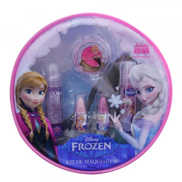 Bolsa de Maquiagem com Brilho Roxo - Disney Frozen - Homebrinq - Home Brinq