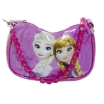 Bolsa Rosa Anna & Elsa Frozen Com Alça De Miçanga - Disney