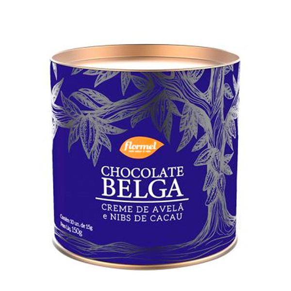 Bombom Chocolate Belga 54% com Avelã Nibs Cacau - 150g - Flormel