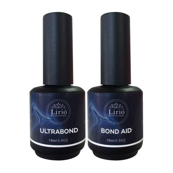 Bond Aid Base Unha Acrygel + UltraBond Manicure Unhas 15ml - Lirio