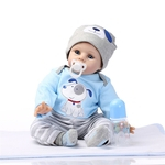 22 "boneca Do Bebê Com Cobertor Silicone Corpo Adorável Lifelike Criança Bebê Boneca