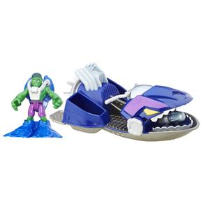 Boneco e Veículo Playskool - Marvel Super Hero - Hulk e Veículo - Hasbro