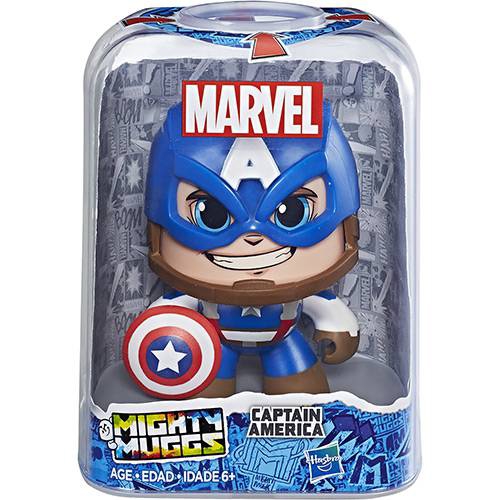 Boneco Mighty Muggs 15 Cm Capitão America - Hasbro