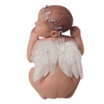 Bonito crianças recém-nascidas do bebê adereços foto asas do anjo + Deixa cabeça banda
