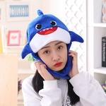 Bonito curto Plush bebê tubarão em forma de Chapelaria Foto Props Costume Hat