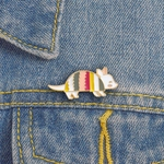 Bonito Dos Desenhos Animados Arco-íris Mouse Esmalte Distintivo Lapela Broche Pin Roupas Jóias Decoração