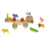 Bonito Floresta Animal Equilíbrio Brinquedo De Madeira Blocos De Construção Crianças Brinquedo Educativo