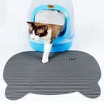 Bonito Forma Chefe Cat Cat Non Slip Mat Litter Multi-função macio e confortável Mat Pet
