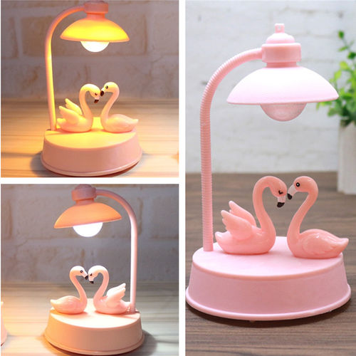 Bonito Forma Flamingo música Night Light for Kids Dormitório cabeceira Decor