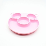 Bonito Forma porco dos Desenhos animados segura Silicone Jantar placa BPA Crianças sucção do Bebé Toddle Formação Louça Alimentação Bowls