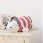 Bonito Forma Urso dos desenhos animados Plush brinquedo macio Pillow Adormecida para Break Noon Gostar