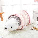 Bonito Forma Urso dos desenhos animados Plush brinquedo macio Pillow Adormecida para Break Noon