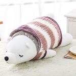 Bonito Forma Urso Dos Desenhos Animados Plush Brinquedo Macio Pillow Adormecida Para Break Noon